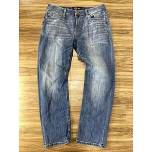 Seeded & Sewn Jeans Mens 34x34 Adam Athletic Fit Blue Denim Straight Casual